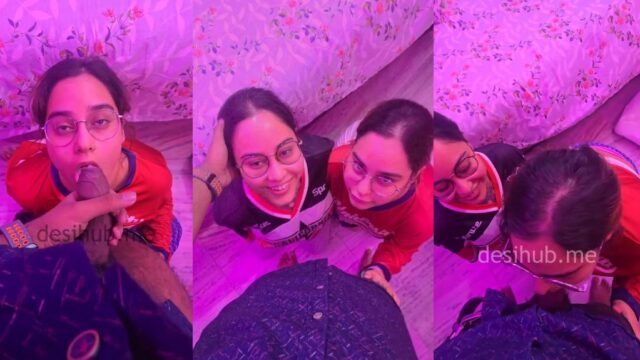 Sunandini Aur Shinjini Chakraborty Threesome Blowjob