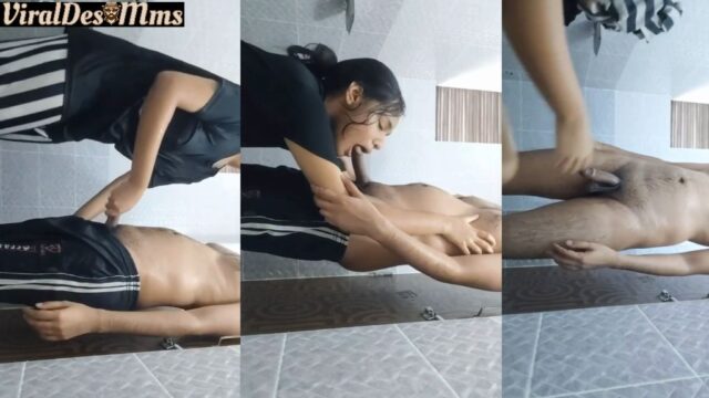 Chennai 18 Year School Girl Shower with Cousin Hard Doggy Session